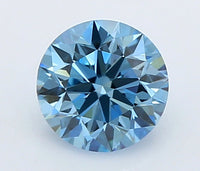 Gift 0.47 CT Round Shape Fancy Vivid Blue Color VVS1 Clarity Lab Grown Diamond For Lost Hours