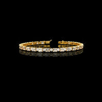 9 TCW Lab Grown Emerald Cut Diamond Tennis Bracelet with Precision Cut Brilliance For Quiet Days By Ivevar