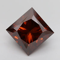 Sparkling 4.15 CT Princess Shape Fancy Vivid Brownish Red Color VS1 Clarity Moissanite Diamond For Surprise Ring
