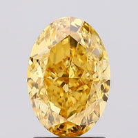 Beauty Of Of 2.09 CT Oval Shape Fancy Vivid Yellow Color VS2 Clarity Lab Grown Diamond For No Rush