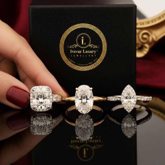 Fancy Vivid Yellow Pear Cut Moissanite Engagement Ring - view 4