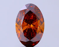 Perfect 4.02 CT Oval Shape Fancy Deep Orange Color VVS2 Clarity Lab grown Diamond For Engagement Ring