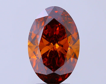Perfect 4.02 CT Oval Shape Fancy Deep Orange Color VVS2 Clarity Lab grown Diamond For Engagement Ring