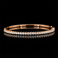 4.35 TCW Sleek Modern & Luxuriously Refined Pear Cut Lab Diamond Line Bracelet in Polished Gold By Ivevar