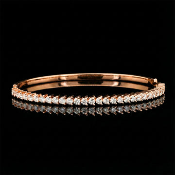 4.35 TCW Sleek Modern & Luxuriously Refined Pear Cut Lab Diamond Line Bracelet in Polished Gold By Ivevar