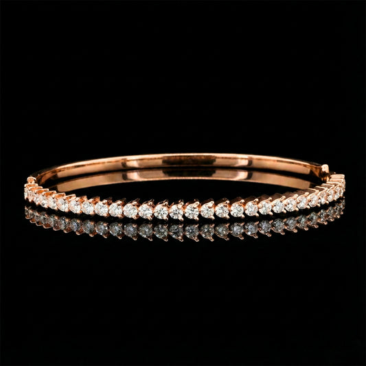 4.35 TCW Sleek Modern & Luxuriously Refined Pear Cut Lab Diamond Line Bracelet in Polished Gold By Ivevar