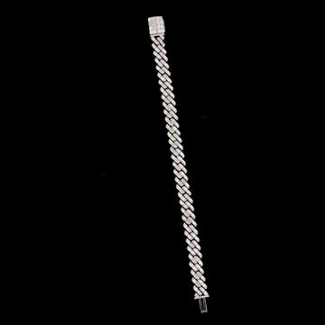 For Men Full Bugget And Round Miami Cuban Trending Moissanite Braclate By Ivevar
