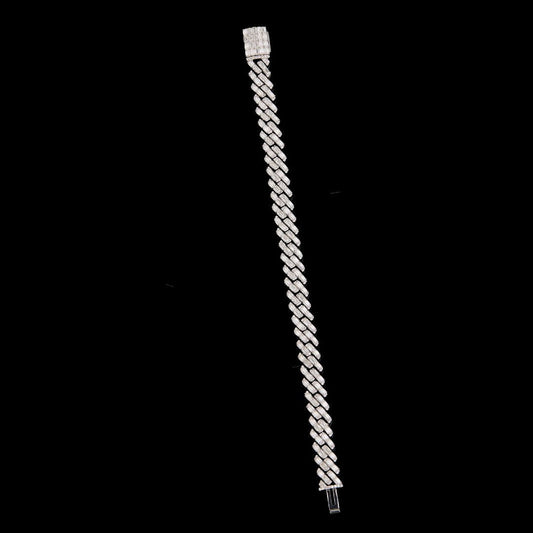 For Men Full Bugget And Round Miami Cuban Trending Moissanite Braclate By Ivevar