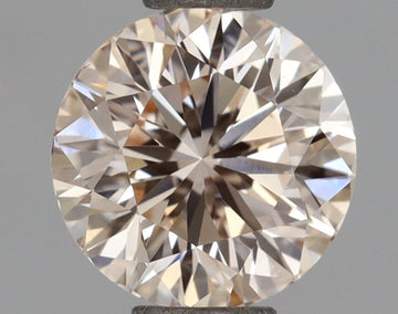 latest 1.05 CT Round Shape Light Brown Pink Color VS1 Clarity Moissanite Diamond For Someone Ring