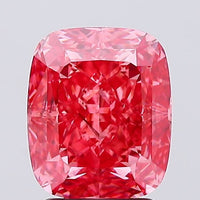 Fine 3.02 CT Cushion Shape Fancy Vivid Pink Color SI2 Clarity Moissanite Diamond For Custom Ring