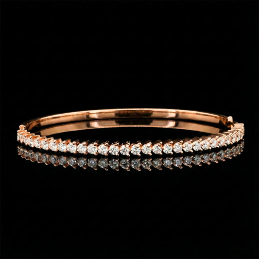 4.06 TCW Sleek Modern & Luxuriously Refined Pear Cut Moissanite Diamond Line Bracelet in Polished Gold