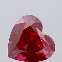 Stylish 2.03 CT Heart Shape Fancy Vivid Red Color VS1 Clarity Moissanite Diamond For Someone Special Ring