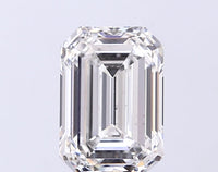 Designer 3.42 CT Emerald Shape G Color SI1 Clarity Lab grown Diamond For Someone Ring
