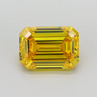 Latest Of 3.96 CT Emerald Shape Fancy Vivid Yellow Color VS2 Clarity Lab Grown Diamond For Still Love