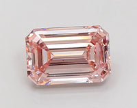 Bright Of 3.02 CT Emerald Shape Fancy Brownish Pink Color VS2 Clarity Moissanite Diamond For True Grace