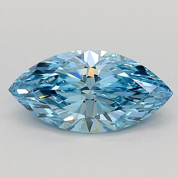Minimalist Of 1.55 CT Marquise Shape Fancy Vivid Blue Color VS2 Clarity Lab Grown Diamond For Silver Days