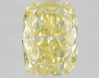 Custom Luxury 1.15 CT Cushion Shape Fancy Vivid Yellowish Yellow Color VVS1 Clarity Moissanite Diamond For Bright Side