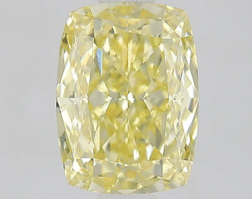 Custom Luxury 1.15 CT Cushion Shape Fancy Vivid Yellowish Yellow Color VVS1 Clarity Moissanite Diamond For Bright Side