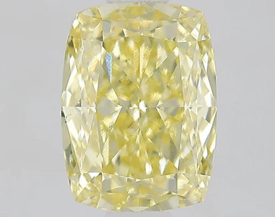 1.15 Ct Cushion Cut Fancy Vivid Yellowish Yellow Moissanite - VVS1 Clarity