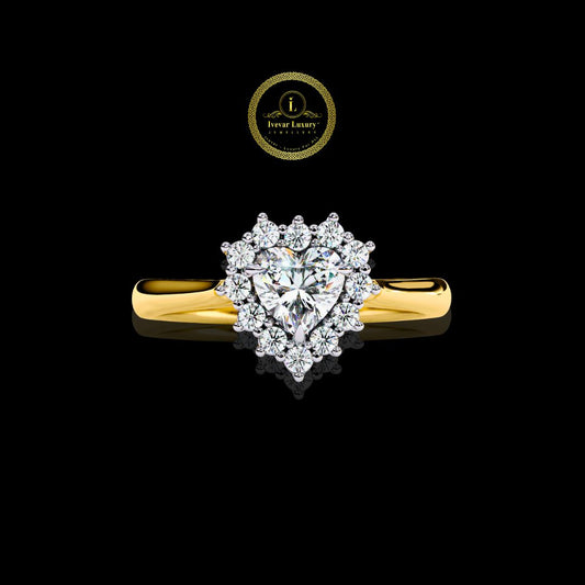 Art Deco Glamour Lab Grown Diamond Ring Vintage Elegance