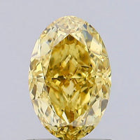 Stylish Of 0.92 CT Oval Shape Fancy Intense Brown Yellow Color VS1 Clarity Moissanite Diamond For Sweet Air