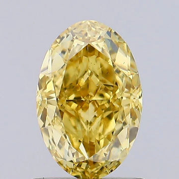 Stylish Of 0.92 CT Oval Shape Fancy Intense Brown Yellow Color VS1 Clarity Moissanite Diamond For Sweet Air
