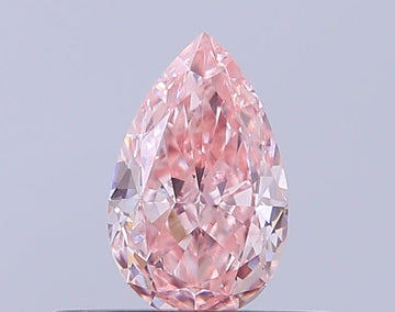Minimalist 0.37 CT Pear Shape Fancy  Intense Pink Color VVS1 Clarity Lab Grown Diamond For Found Time