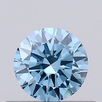 Premium choice 0.31 CT Round Shape Fancy Vivid Blue Color VVS2 Clarity Lab Grown Diamond For New Quiet