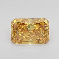 Affordable Fancy Vivid Yellow Color SI1 Clarity 1.35 CT Radiant Shape Moissanite Diamond For Custom Ring