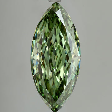 Classic 4.26 CT Marquise Shape Fancy Vivid Green Color VVS2 Clarity Moissanite Diamond For Anniversary Ring