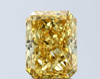 Ultimate 3.09 CT Radiant Shape Fancy Vivid Yellow Color VS2 Clarity Moissanite Diamond For Propose Ring