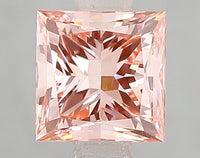 Custom Luxury 1.51 CT Princess Shape Fancy Vivid Pink Color VVS1 Clarity Lab Grown Diamond For Clear Eyes
