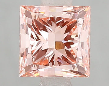 Custom Luxury 1.51 CT Princess Shape Fancy Vivid Pink Color VVS1 Clarity Lab Grown Diamond For Clear Eyes