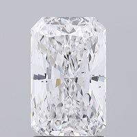 Bright 1.71 CT Radiant Shape D Color SI1 Clarity Lab grown Diamond For Silent Flame