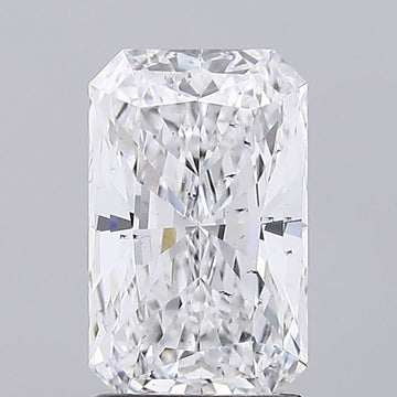 Bright 1.71 CT Radiant Shape D Color SI1 Clarity Lab grown Diamond For Silent Flame