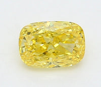 Luxurious 0.28 CT Cushion Shape Fancy Vivid Yellow Color VS1 Clarity Lab Grown Diamond For Long After