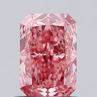 Perfect One 0.90 CT Radiant Shape Fancy Vivid Pink Color VS1 Clarity Lab Grown Diamond For Early Sky