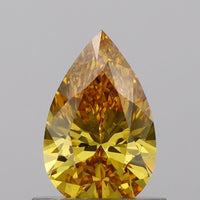 Ultimate 1.10 CT Pear Shape Fancy Intense Yellow Color VS1 Clarity Lab Grown Diamond For First Ease