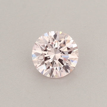 Stunning choice 0.31 CT Round Shape Fancy Light Pink Color VVS2 Clarity Lab Grown Diamond For One Sky