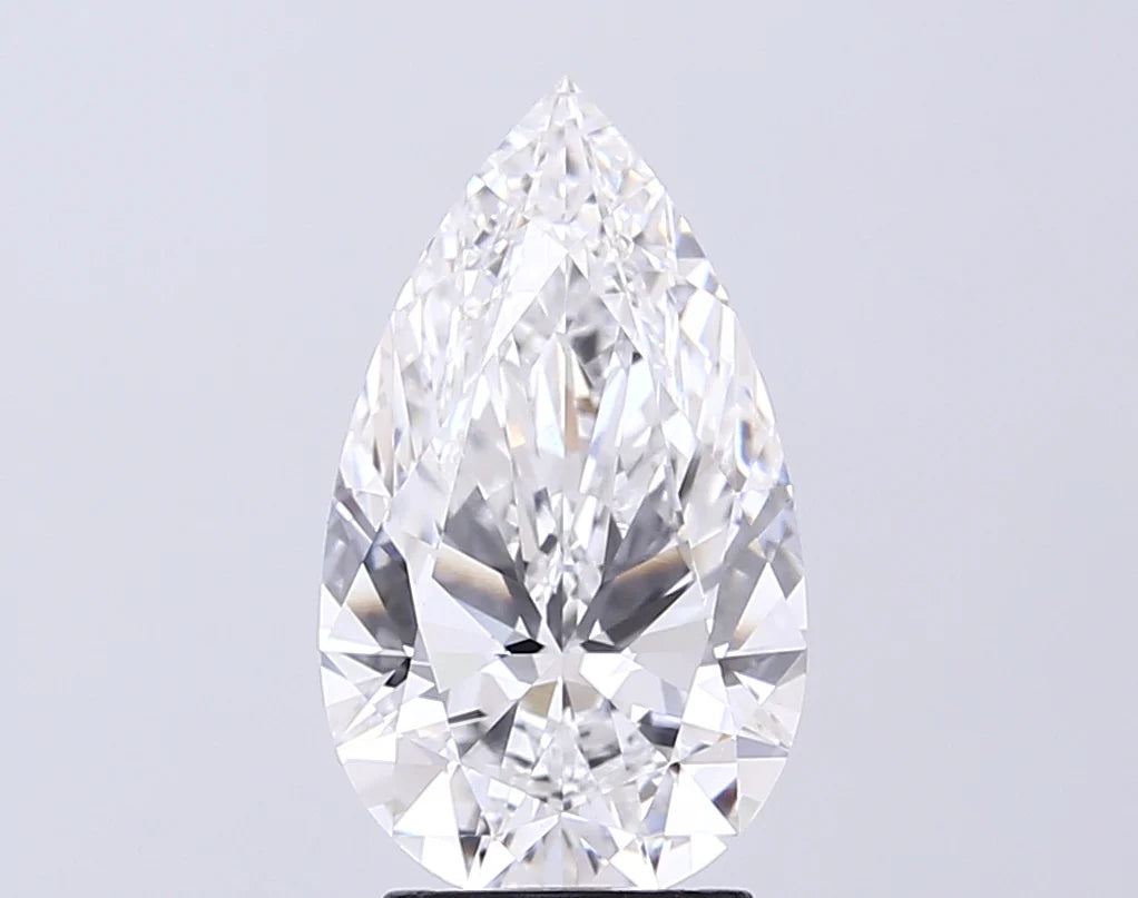 Dazzling 3.01 CT Pear Shape D Color VVS2 Clarity Moissanite Diamond For Last Glow
