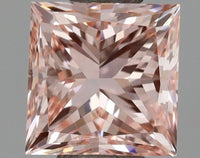 Shiny 1.00 CT Princess Shape Fancy Intense Pink Color VS1 Clarity Moissanite Diamond For Surprise Ring