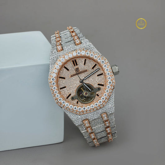 IVEVAR Moissanite Diamond Iced Out Watch – Luxury Roman Numerals Men’s Jewelry Timepiece