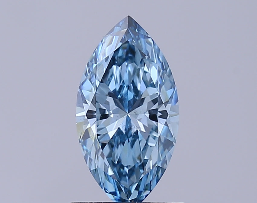 Bright Marquise Shape Fancy Vivid Blue Color 1.13 CT VS2 Clarity Moissanite Diamond For Wedding Ring
