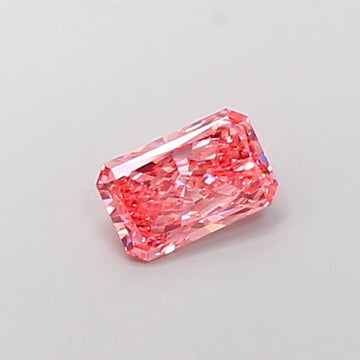 Brilliant 1.00 CT Radiant Shape Fancy Vivid Pinkish Pink Color SI1 Clarity Moissanite Diamond For Custom Ring