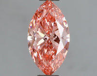 Trendy Marquise Shape 1.07 CT Fancy Vivid Pink Color VS1 Clarity Lab grown Diamond For her Ring