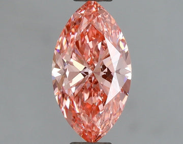 Trendy Marquise Shape 1.07 CT Fancy Vivid Pink Color VS1 Clarity Lab grown Diamond For her Ring