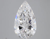 Classic 5.01 CT Pear Shape D Color VVS1 Clarity Lab Grown Diamond For Warm Dusk