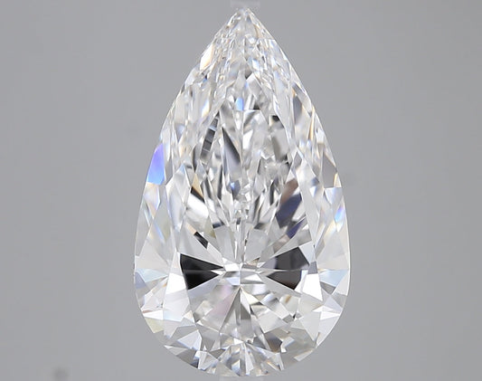 Classic 5.01 CT Pear Shape D Color VVS1 Clarity Lab Grown Diamond For Warm Dusk