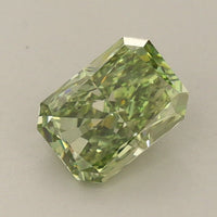 Excellent One 0.90 CT Radiant Shape Fancy Vivid Green Color VS1 Clarity Lab Grown Diamond For Late Bloom