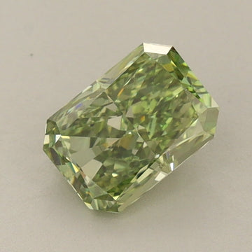 Excellent One 0.90 CT Radiant Shape Fancy Vivid Green Color VS1 Clarity Lab Grown Diamond For Late Bloom